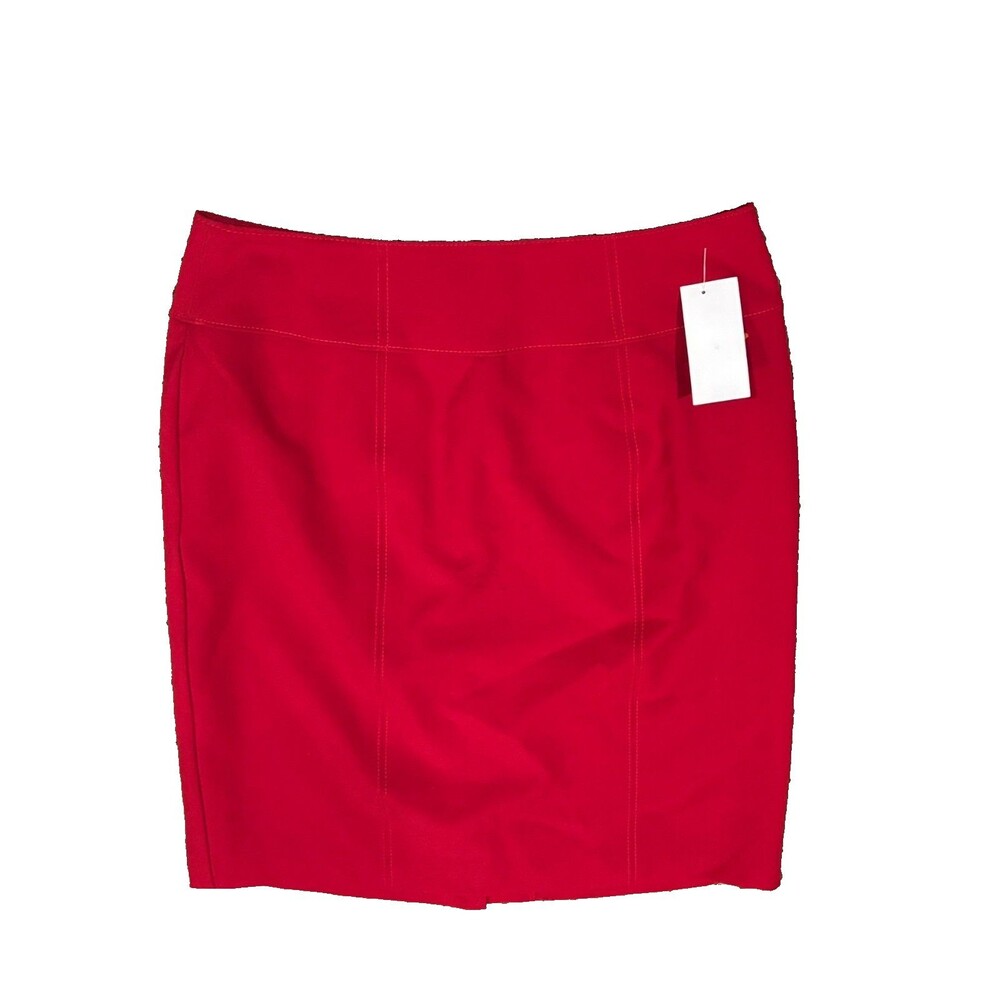 Worthington Pencil Knee Length Lined Skirt  Women's size 8 Red